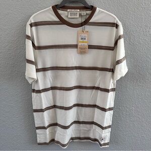 Scotch & Soda Textured Space Dye Stripe Tee Shirt Men's Medium NWT